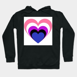 Genderfluid heart in heart Hoodie